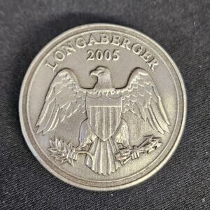 Longaberger 2005 Silver Tone Eagle Pin Lapel Tie On Brooch